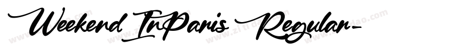 WeekendInParis Regular字体转换